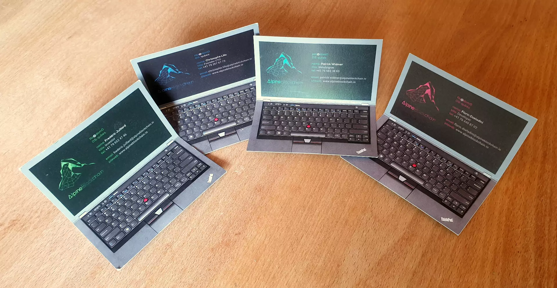 Alpine Mining original visiting business cards by Patrick Widmer