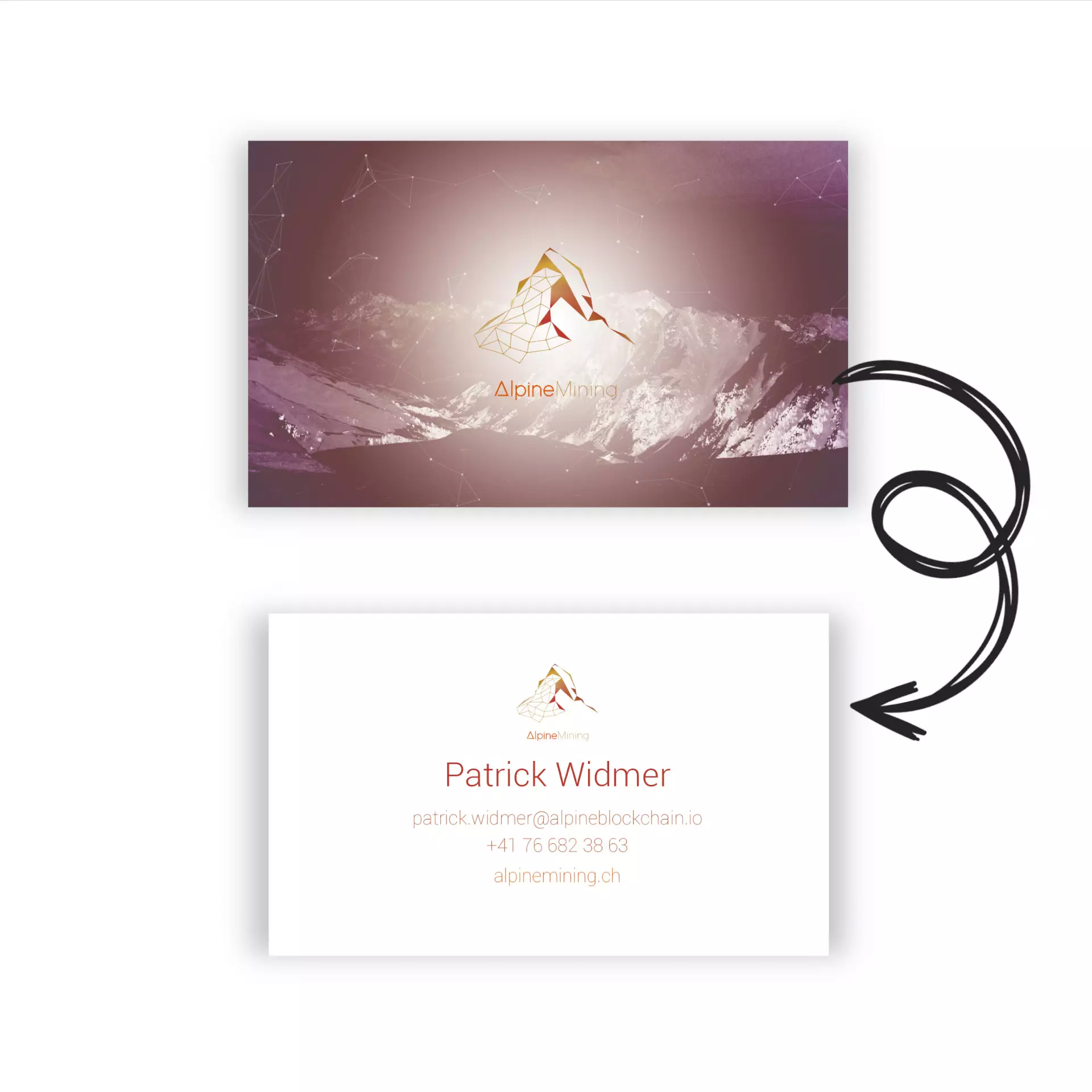 Alpine Mining visiting business cards V2 by Patrick Widmer