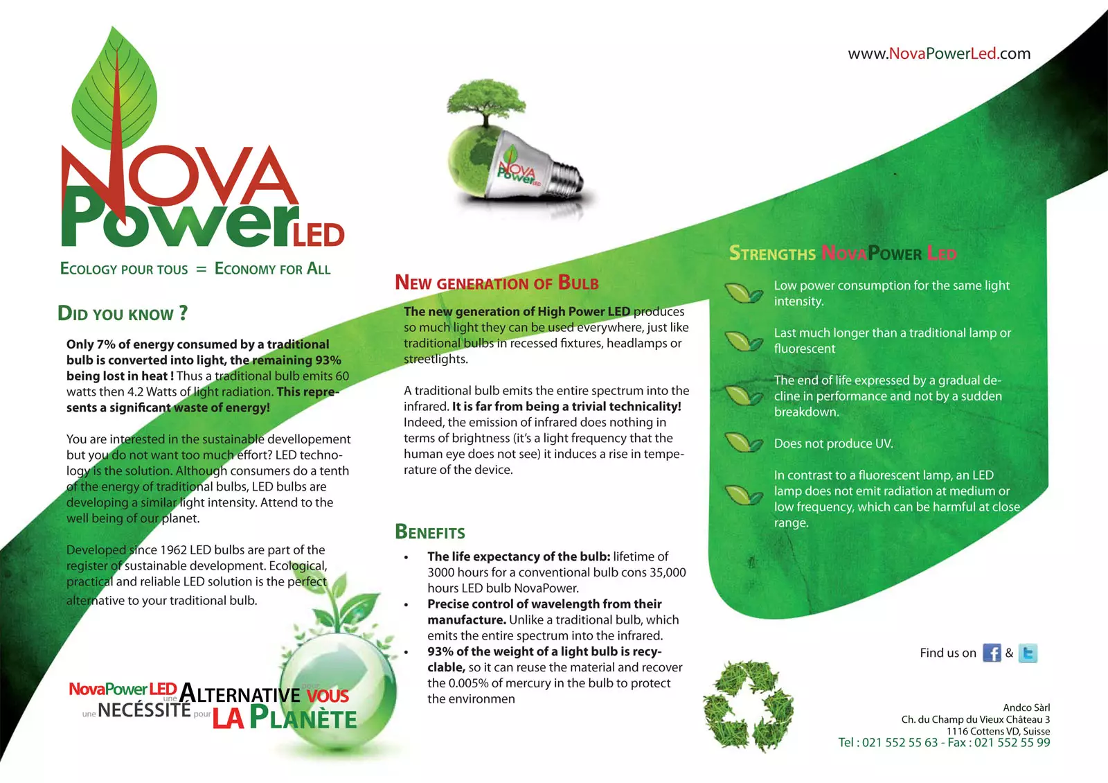 Novapowerled factsheet by Patrick Widmer
