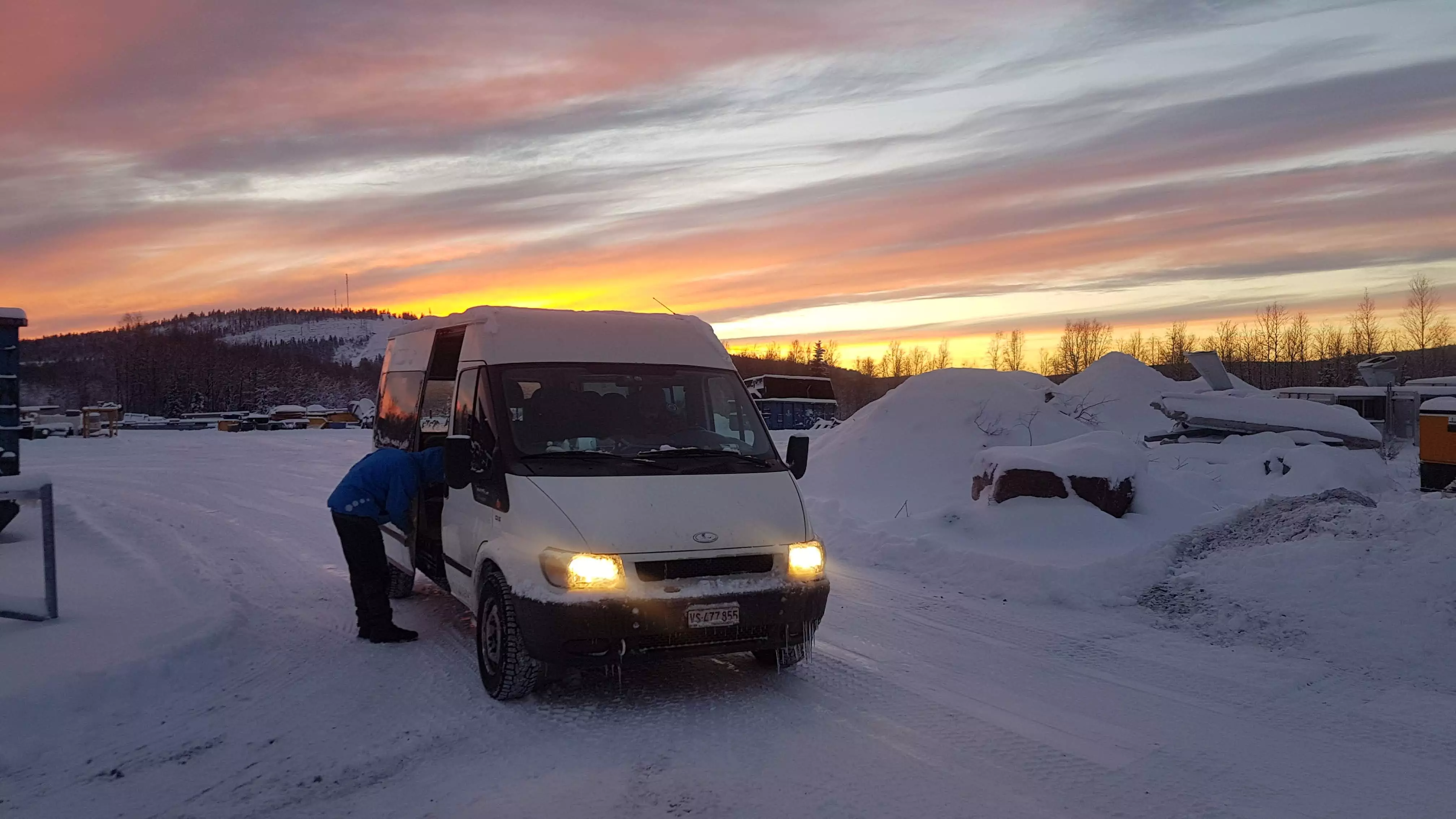Photo alpine mining in Porjus Jokkmokk Norrbotten Sweden Arctic