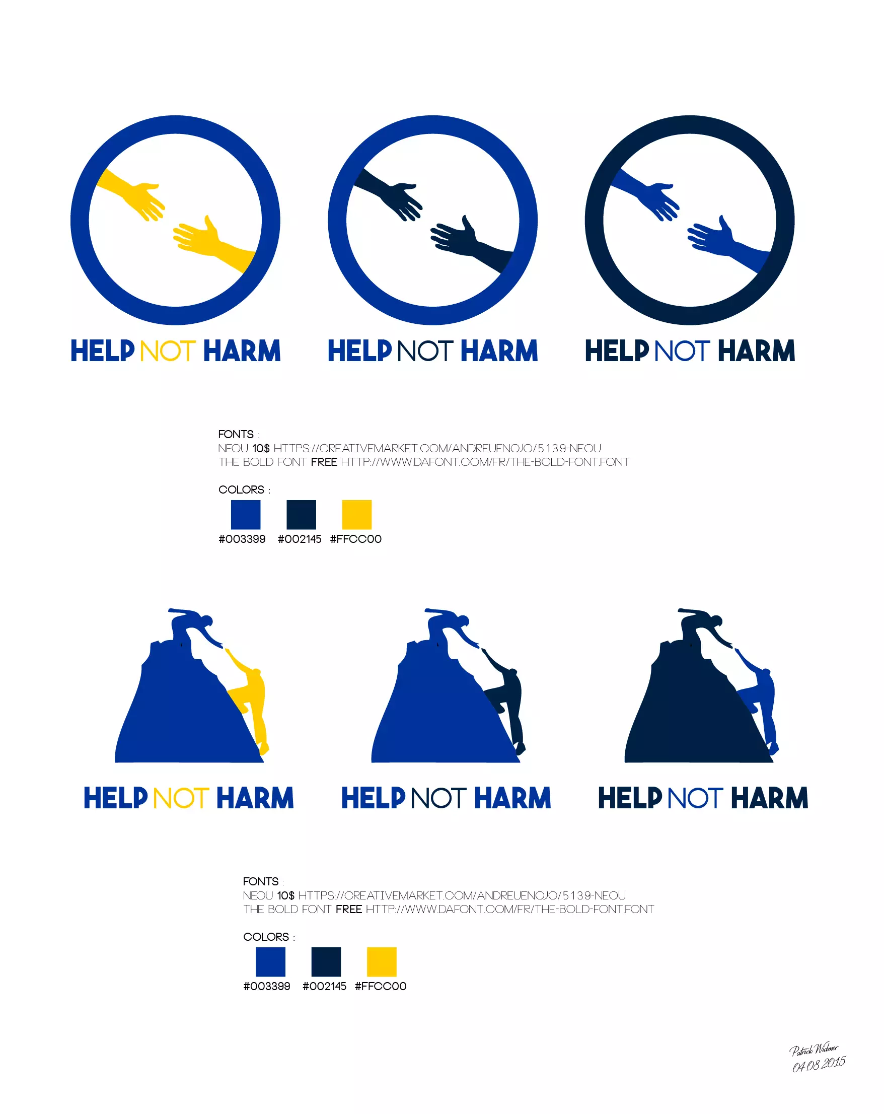 Help not harm logo by Patrick Widmer