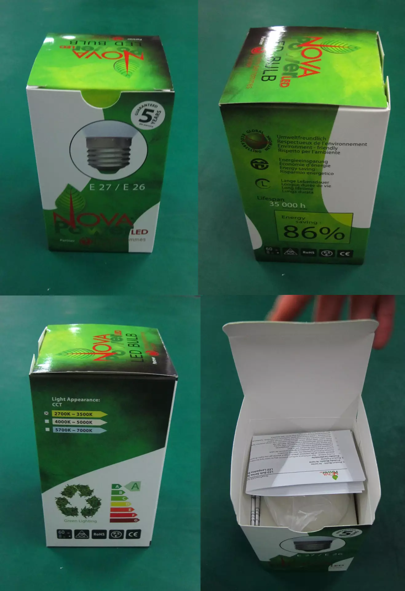 Novapowerled product design all faces by Patrick Widmer