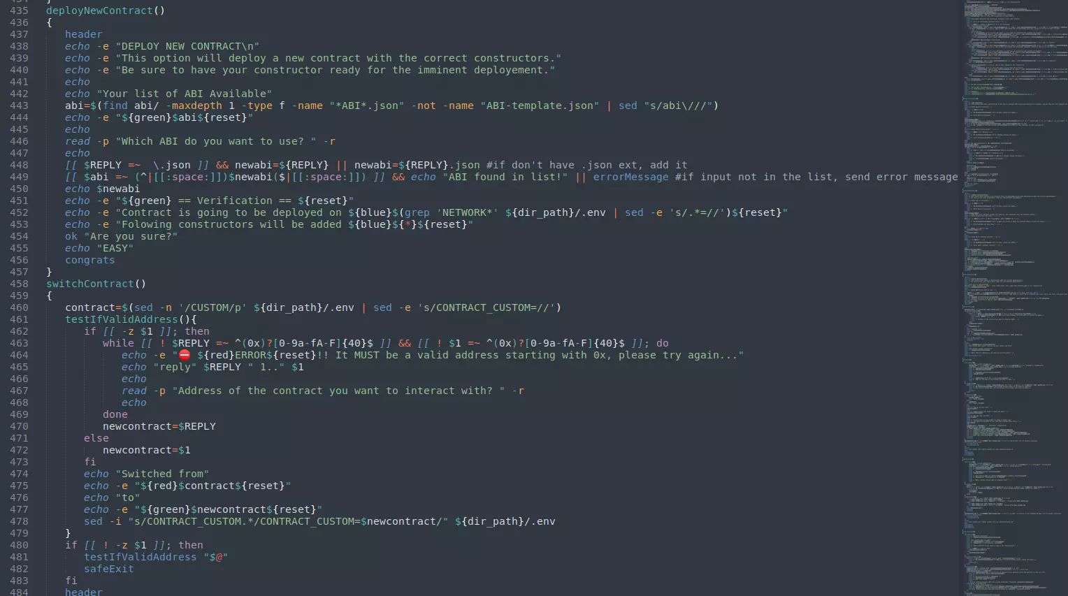 Bash script to interact with smart contracts functions 5 by Patrick Widmer