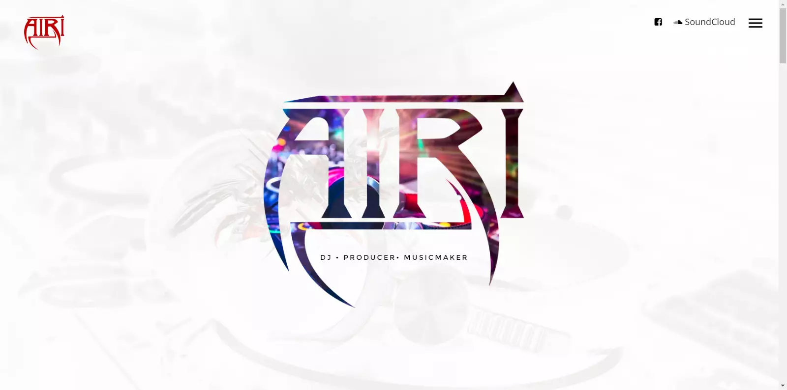 Airi Music maker producer homepage UI UX website by Patrick Widmer