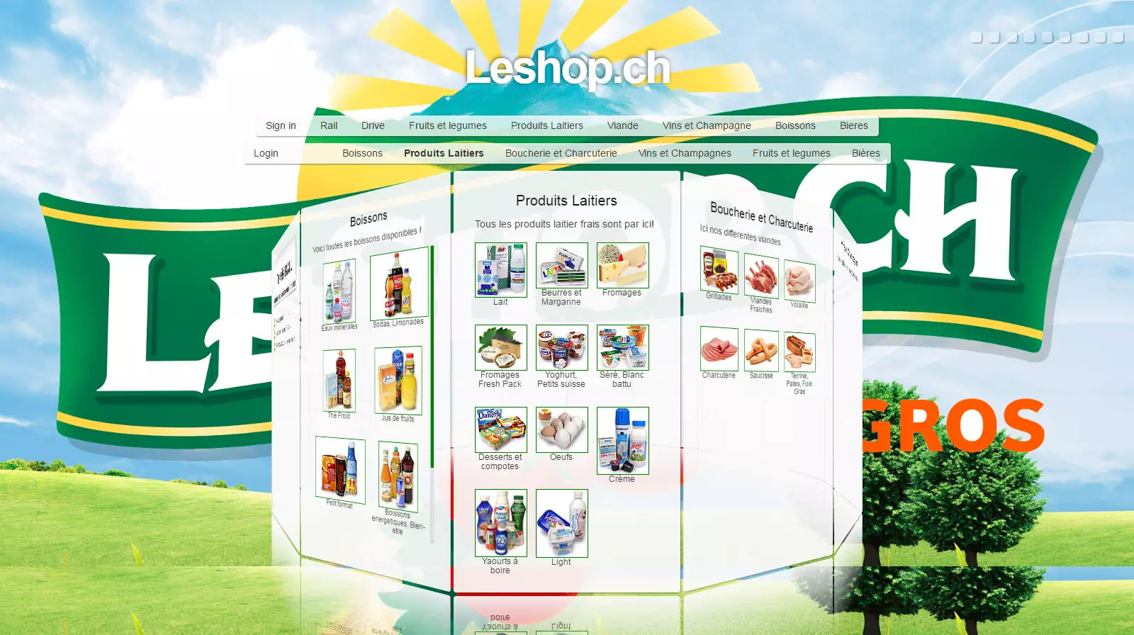 Leshop.ch migros suggestion UI UX website by Patrick Widmer