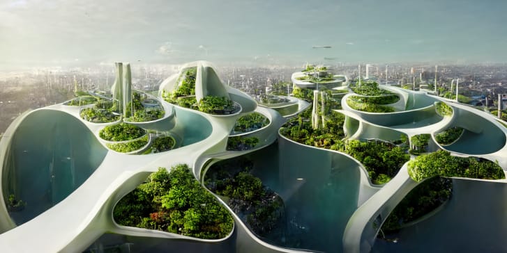 Green city of the future of humankind