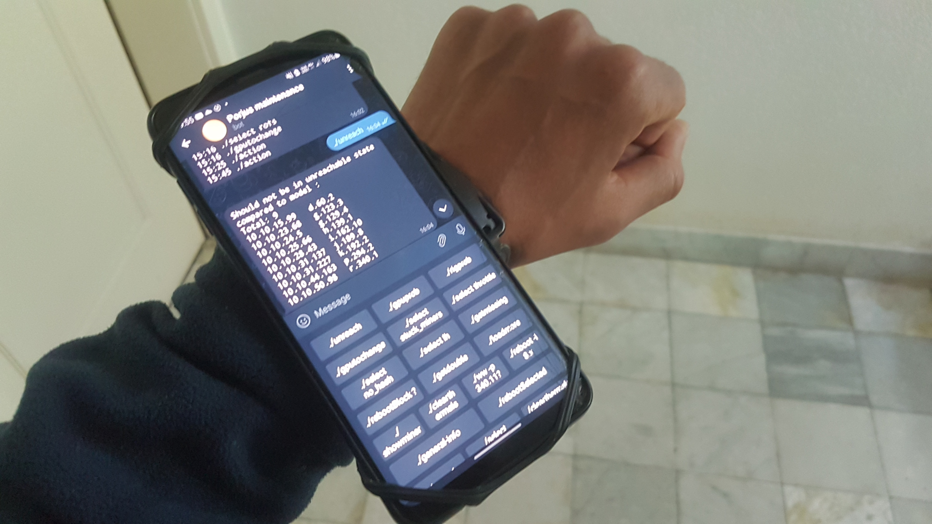 Telegram bot report smartphone script all options by Patrick Widmer